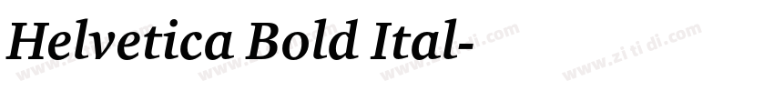 Helvetica Bold Ital字体转换